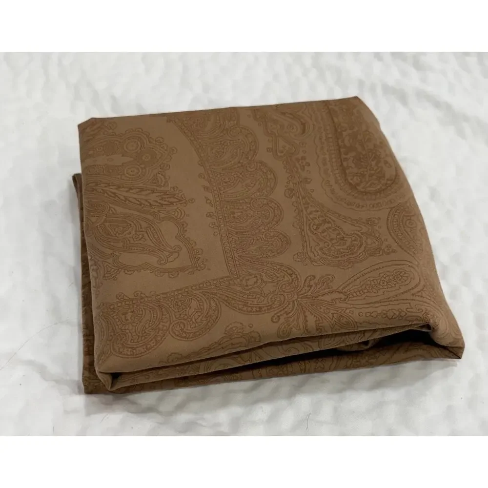 VINTAGE Lauren Ralph Lauren Italy Paisley Standard Pillowcase Taupe Brown Cotton